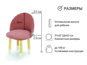 Детский мягкий стул Stumpa пудровый в Осе - osa.magazinmebel.ru | фото - изображение 2