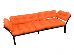 Диван Дачный с подлокотниками оранжевая подушка в Осе - osa.magazinmebel.ru | фото