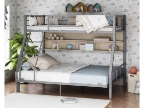 Двухъярусная кровать Гранада-1П 140 Серая в Осе - osa.magazinmebel.ru | фото