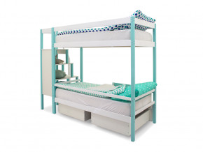 Двухъярусная кровать Svogen с ящиками мятно-белый в Осе - osa.magazinmebel.ru | фото - изображение 5
