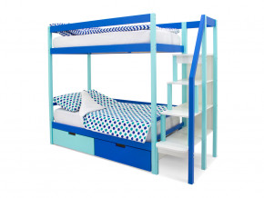 Двухъярусная кровать Svogen с ящиками мятно-синий в Осе - osa.magazinmebel.ru | фото - изображение 1