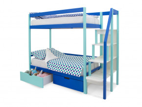 Двухъярусная кровать Svogen с ящиками мятно-синий в Осе - osa.magazinmebel.ru | фото - изображение 3