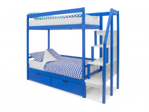 Двухъярусная кровать Svogen с ящиками синий в Осе - osa.magazinmebel.ru | фото