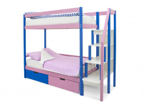 Двухъярусная кровать Svogen с ящиками синий-лаванда в Осе - osa.magazinmebel.ru | фото - изображение 1
