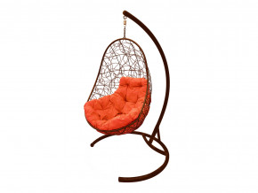 Кокон Овал с ротангом оранжевая подушка в Осе - osa.magazinmebel.ru | фото