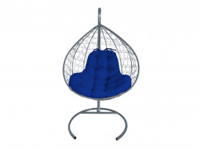 Кокон XL с ротангом синяя подушка в Осе - osa.magazinmebel.ru | фото - изображение 1