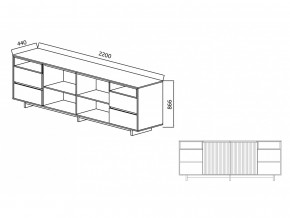 Комодино Moderno-2200 Ф5 в Осе - osa.magazinmebel.ru | фото - изображение 4