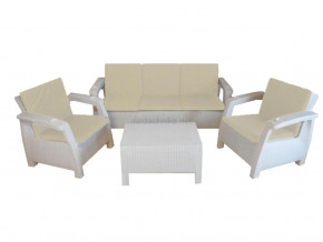 Комплект уличной мебели Yalta Premium Terrace Triple Set белый в Осе - osa.magazinmebel.ru | фото