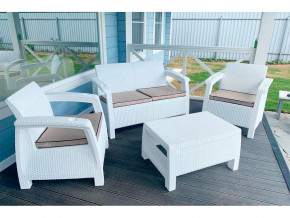 Комплект уличной мебели Yalta Terrace Set белый в Осе - osa.magazinmebel.ru | фото