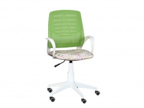 Кресло компьютерное Ирис white kids стандарт зеленый-Т-54 в Осе - osa.magazinmebel.ru | фото