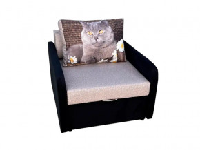 Кресло кровать Канзасик с подлокотниками кот с ромашками-2 в Осе - osa.magazinmebel.ru | фото - изображение 1