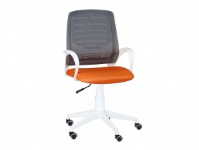 Кресло оператора Ирис white стандарт черный/оранжевый в Осе - osa.magazinmebel.ru | фото