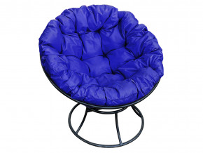 Кресло Папасан без ротанга синяя подушка в Осе - osa.magazinmebel.ru | фото