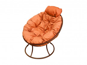 Кресло Папасан мини без ротанга оранжевая подушка в Осе - osa.magazinmebel.ru | фото