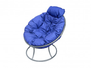 Кресло Папасан мини без ротанга синяя подушка в Осе - osa.magazinmebel.ru | фото