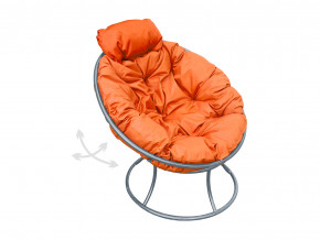 Кресло Папасан мини пружинка без ротанга оранжевая подушка в Осе - osa.magazinmebel.ru | фото