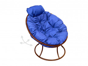 Кресло Папасан мини пружинка без ротанга синяя подушка в Осе - osa.magazinmebel.ru | фото