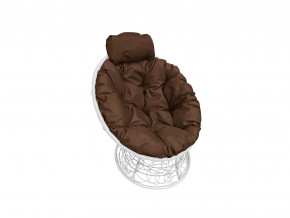 Кресло Папасан мини с ротангом коричневая подушка в Осе - osa.magazinmebel.ru | фото