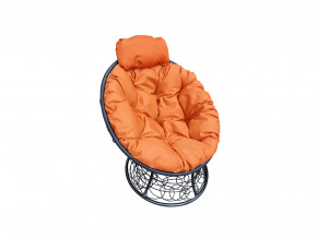 Кресло Папасан мини с ротангом оранжевая подушка в Осе - osa.magazinmebel.ru | фото