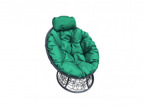 Кресло Папасан мини с ротангом зелёная подушка в Осе - osa.magazinmebel.ru | фото - изображение 1