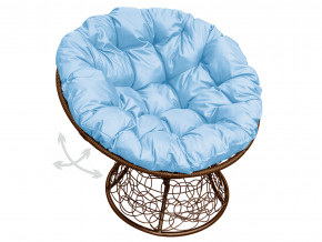 Кресло Папасан пружинка с ротангом голубая подушка в Осе - osa.magazinmebel.ru | фото - изображение 1