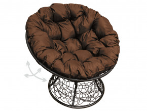 Кресло Папасан пружинка с ротангом коричневая подушка в Осе - osa.magazinmebel.ru | фото