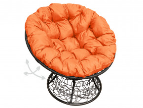 Кресло Папасан пружинка с ротангом оранжевая подушка в Осе - osa.magazinmebel.ru | фото