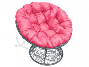 Кресло Папасан пружинка с ротангом розовая подушка в Осе - osa.magazinmebel.ru | фото - изображение 1