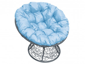 Кресло Папасан с ротангом голубая подушка в Осе - osa.magazinmebel.ru | фото