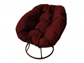 Кресло Пончик без ротанга бордовая подушка в Осе - osa.magazinmebel.ru | фото - изображение 1