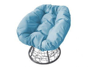 Кресло Пончик с ротангом голубая подушка в Осе - osa.magazinmebel.ru | фото