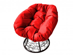 Кресло Пончик с ротангом красная подушка в Осе - osa.magazinmebel.ru | фото