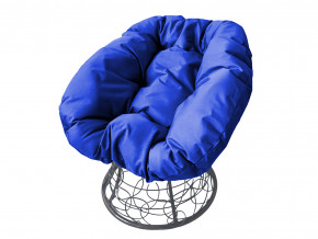 Кресло Пончик с ротангом синяя подушка в Осе - osa.magazinmebel.ru | фото