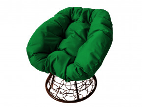 Кресло Пончик с ротангом зелёная подушка в Осе - osa.magazinmebel.ru | фото