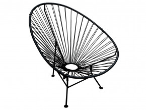 Кресло Ракушка с ротангом чёрный в Осе - osa.magazinmebel.ru | фото - изображение 1