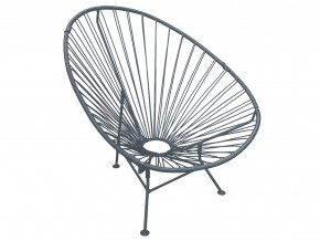 Кресло Ракушка с ротангом серый в Осе - osa.magazinmebel.ru | фото