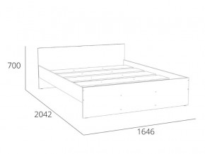 Кровать 1600 НМ 011.53 Симпл Дуб Сонома в Осе - osa.magazinmebel.ru | фото - изображение 2