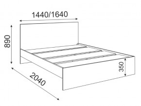 Кровать 1600 Осло модуль 4 с ящиками Дуб золото в Осе - osa.magazinmebel.ru | фото - изображение 2