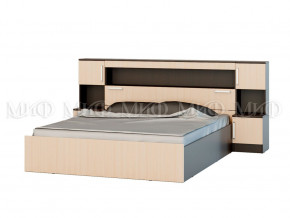 Кровать 1,6м с надстройкой с тумбами в Осе - osa.magazinmebel.ru | фото