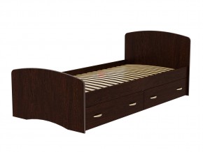 Кровать-6 одинарная с 2-мя ящиками 800*2000 венге в Осе - osa.magazinmebel.ru | фото