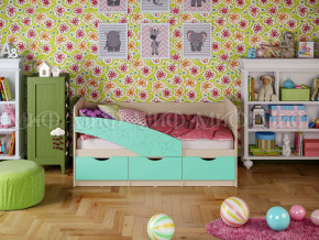 Кровать Бабочки 1600 Бирюза матовая в Осе - osa.magazinmebel.ru | фото - изображение 1
