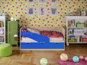 Кровать Бабочки 1600 Синий в Осе - osa.magazinmebel.ru | фото - изображение 1