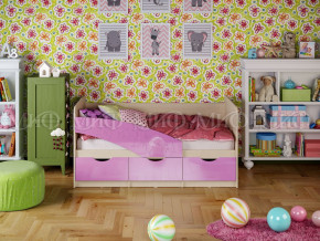 Кровать Бабочки 1600 Сиреневый металлик в Осе - osa.magazinmebel.ru | фото - изображение 1