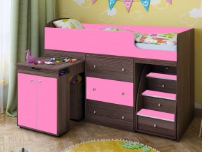 Кровать чердак Малыш 80х180 бодега-розовый в Осе - osa.magazinmebel.ru | фото - изображение 1