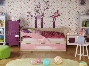 Кровать Дельфин-1 1600 Розовый металлик в Осе - osa.magazinmebel.ru | фото