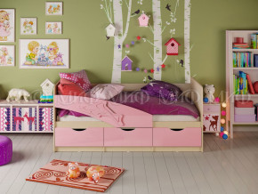 Кровать Дельфин 1600 Розовый металлик в Осе - osa.magazinmebel.ru | фото