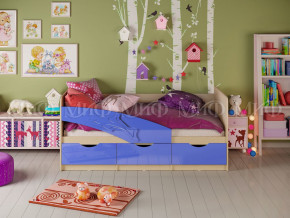 Кровать Дельфин 1600 Синий металлик в Осе - osa.magazinmebel.ru | фото - изображение 1