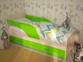 Кровать детская Максимка млечный дуб-лайм в Осе - osa.magazinmebel.ru | фото