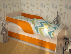Кровать детская Максимка млечный дуб-оранж в Осе - osa.magazinmebel.ru | фото
