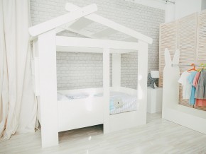Кровать детская Теремок без ящика белая в Осе - osa.magazinmebel.ru | фото